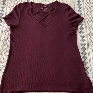 Ribbed soft fashion shirt